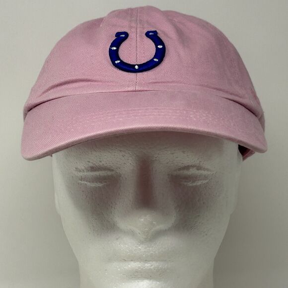 Indianapolis Colts Womens Dad Hat Cap Pink Strapback Reebok Football 6 Panel - Picture 2 of 10